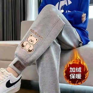 束脚运动裤 新款 休闲裤 爆款 便宜处理加绒加厚卫裤 哈伦裤 子女秋冬季