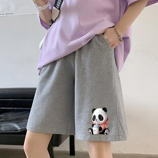 宽松直筒五分裤 薄款 女夏季 爆款 潮流阔腿休闲裤 女2026新款 运动短裤