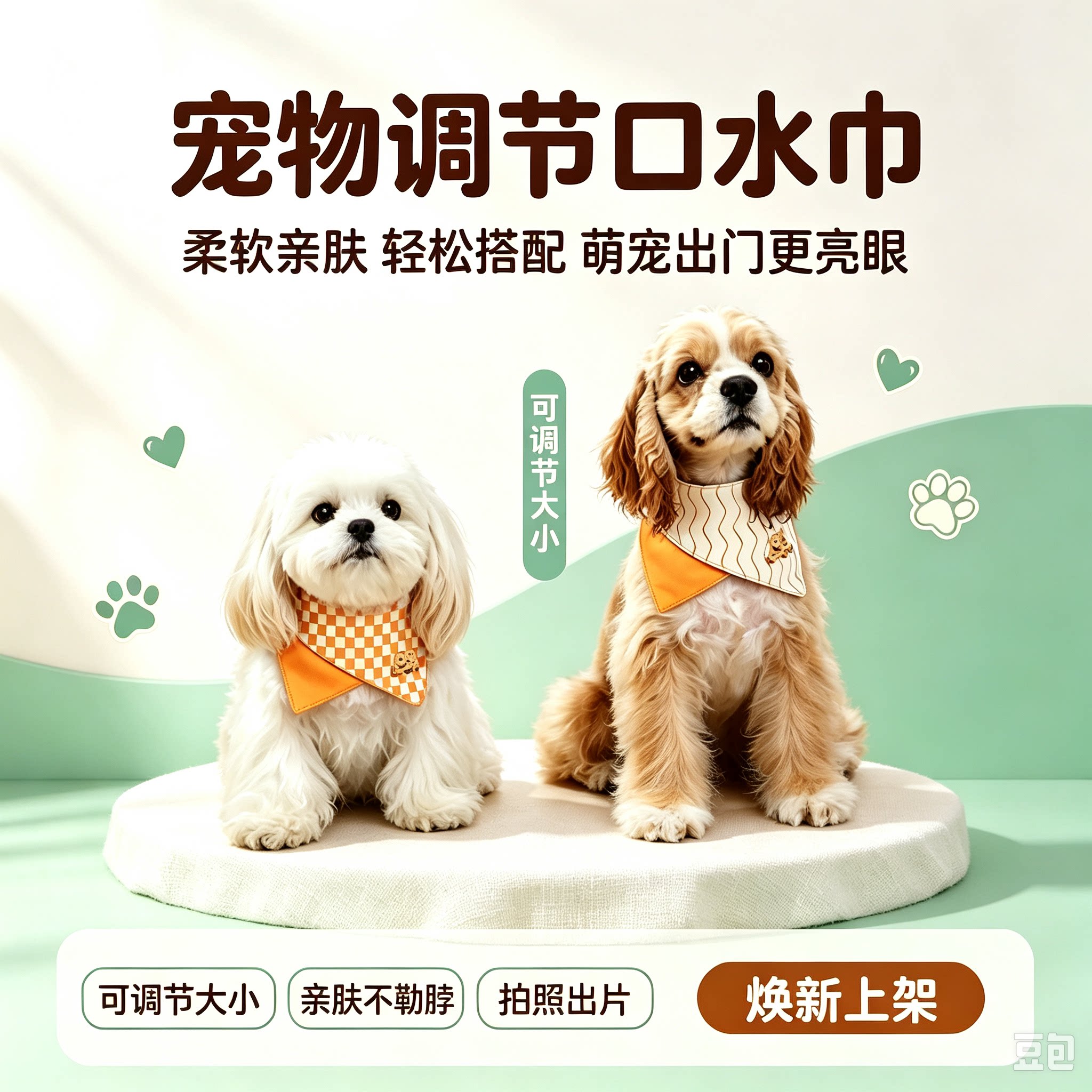 狗狗口水巾围脖泰迪比熊吃饭喝水防脏不掉毛猫咪通用