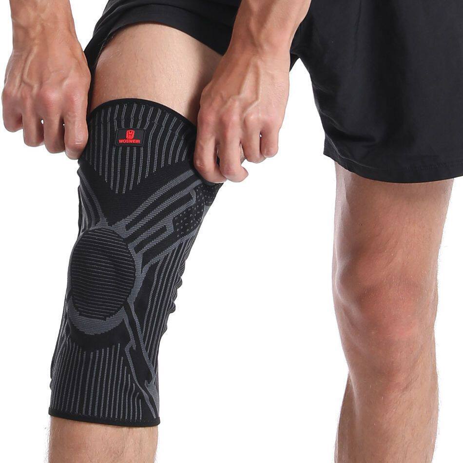 夏季运动护膝跳绳用加长尼龙薄款跑步篮球男女专业防滑膝盖保护套