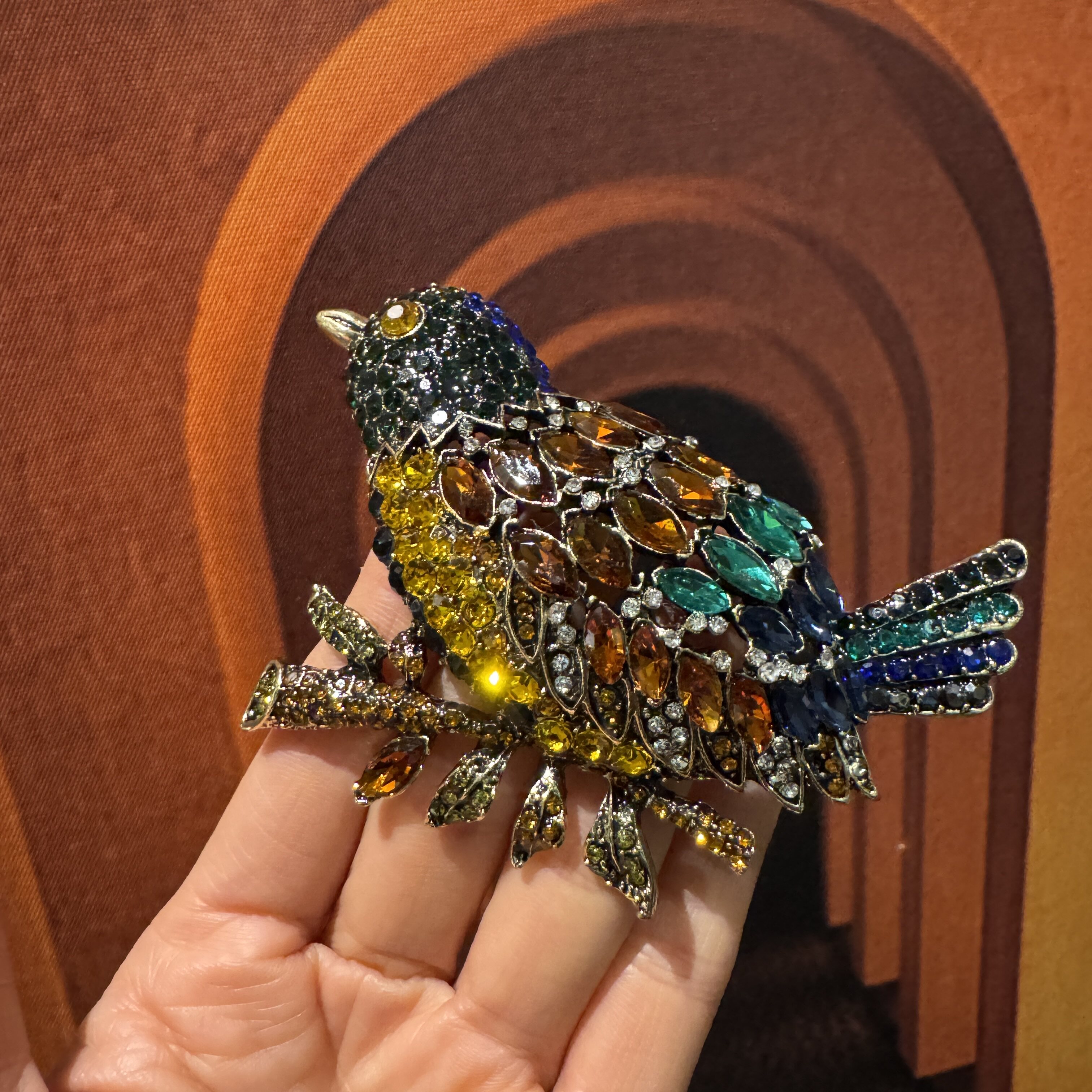 新款专场满钻布谷鸟别针皇冠配饰B46