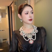 精致复古轻奢红尘亦梦珠珠绑带款 假领子AZ987