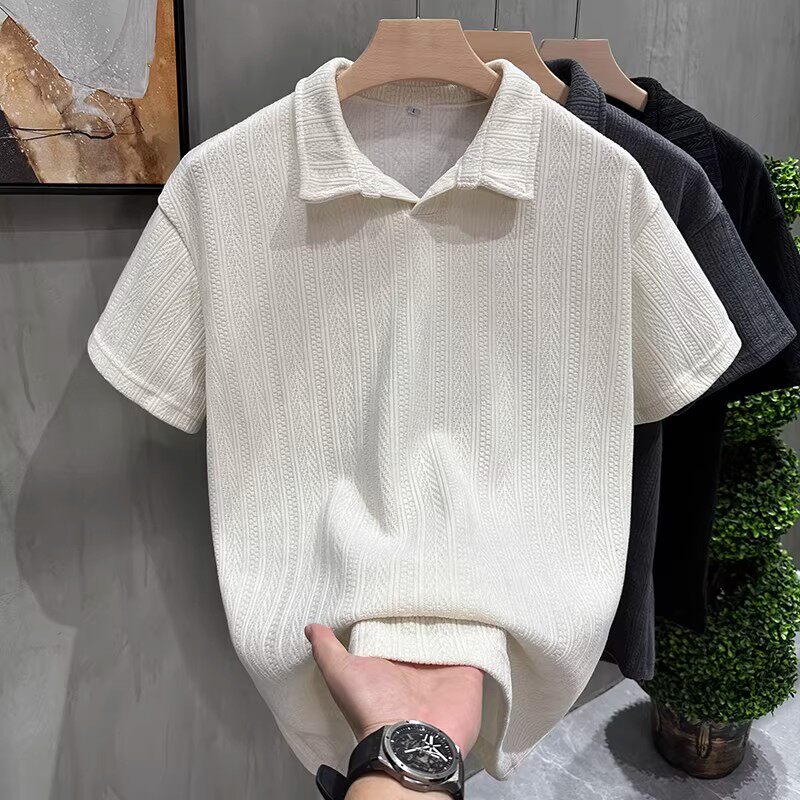 美式重磅烫钻印花短袖T恤男士2026夏季新款宽松休闲圆领纯棉上衣