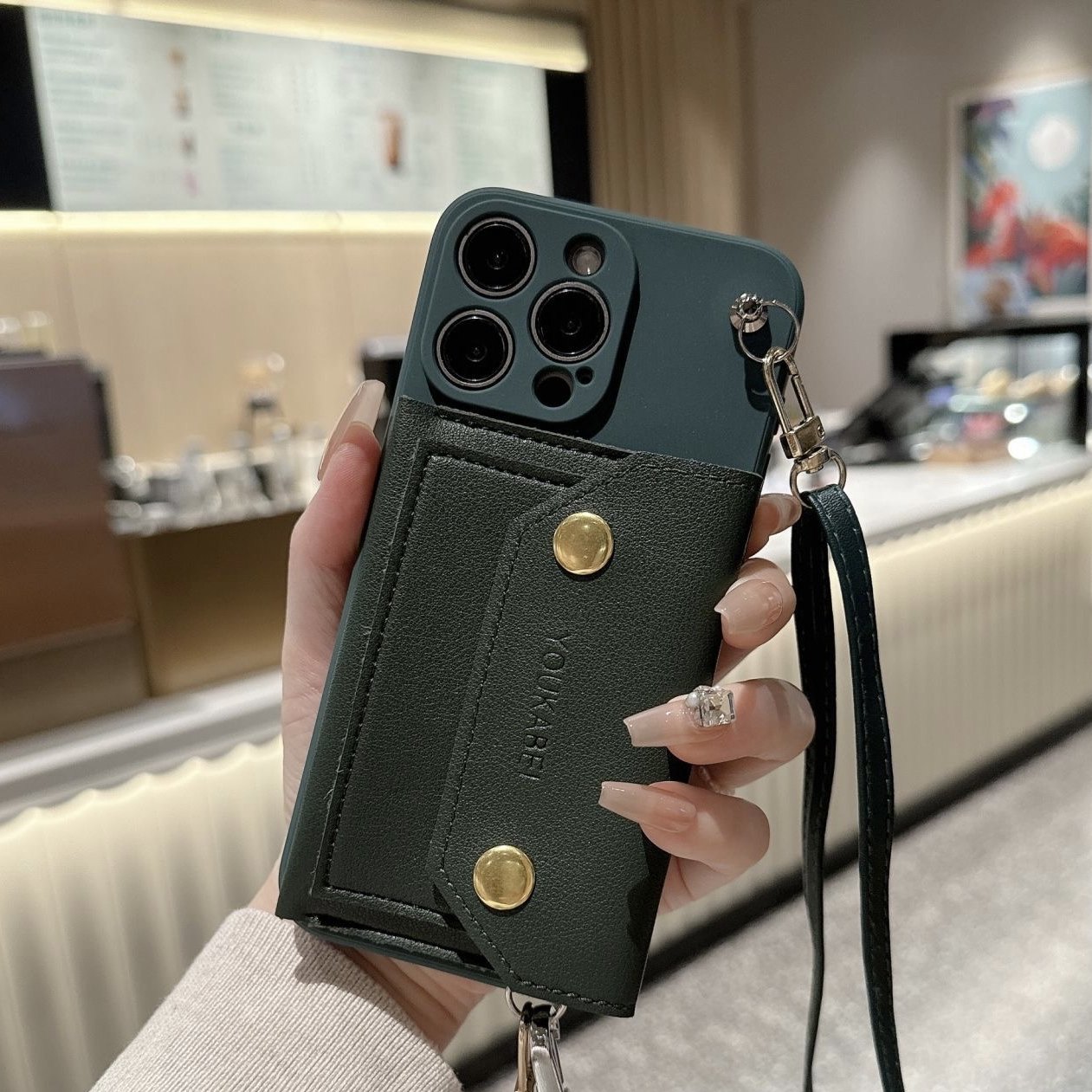 vivo适用S30手机壳Y500卡包X200手提绳Y100Y300斜跨X90X70X80S20S19S18S15S12S17S16Pro套S10S9e女V60V50全包