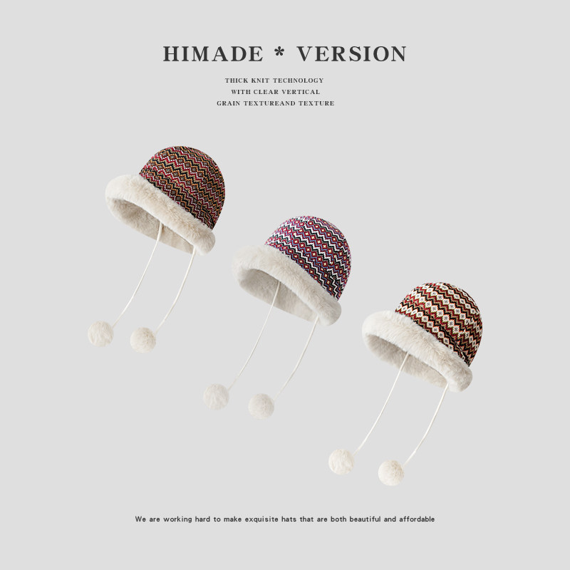 Himade女生加绒加厚雷锋帽子