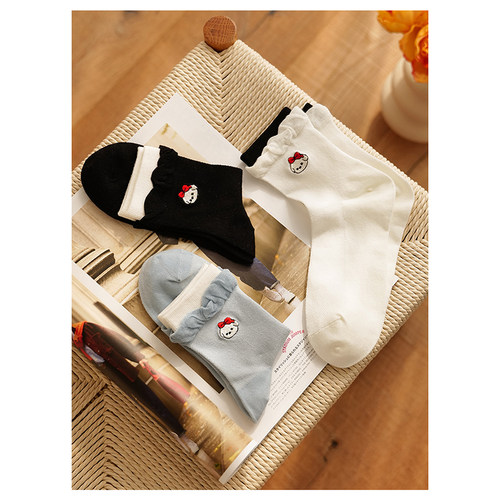 Himade春夏季欧若风穿搭中筒袜子