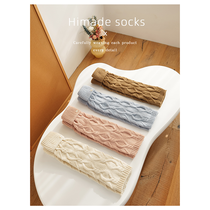 秋冬季加厚保暖针织袜套女Y2K