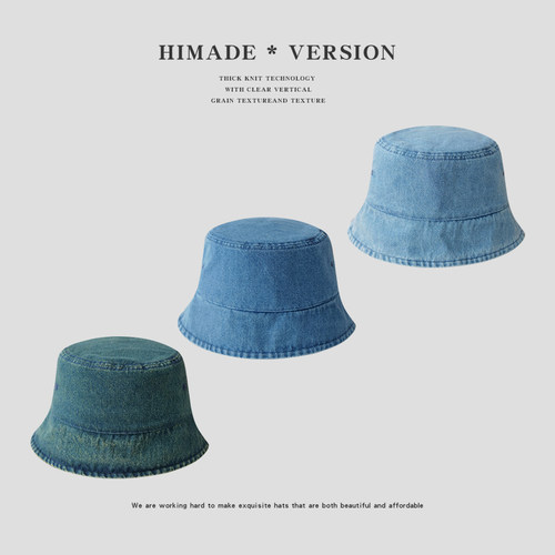 Himade女春夏季水洗渔夫帽子