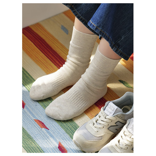 Himade毛圈加绒加厚保暖中筒袜子