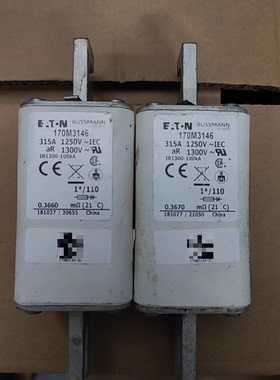 伊顿BUSSMANN熔断器 型号170M3146，315A 1250V～IEC
