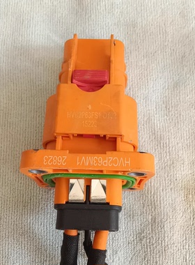 安费诺Amphenol HVC2P63FS104高压连接器，2芯A款，橙色外壳