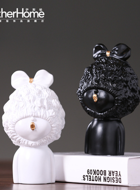 小萝莉树脂创意酒柜样板房装饰品