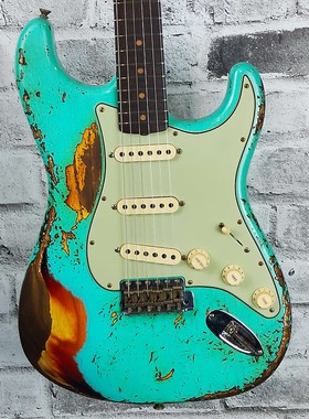 88折Fender芬达Custom Shop 1963 Strat Super Heavy Relic电吉他