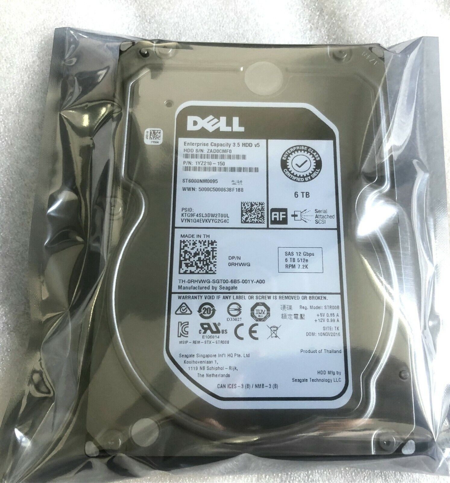 全新DELL戴尔 MD3260 3260I MD3400存储硬盘6T 3.5 SAS 7.2K 12gb