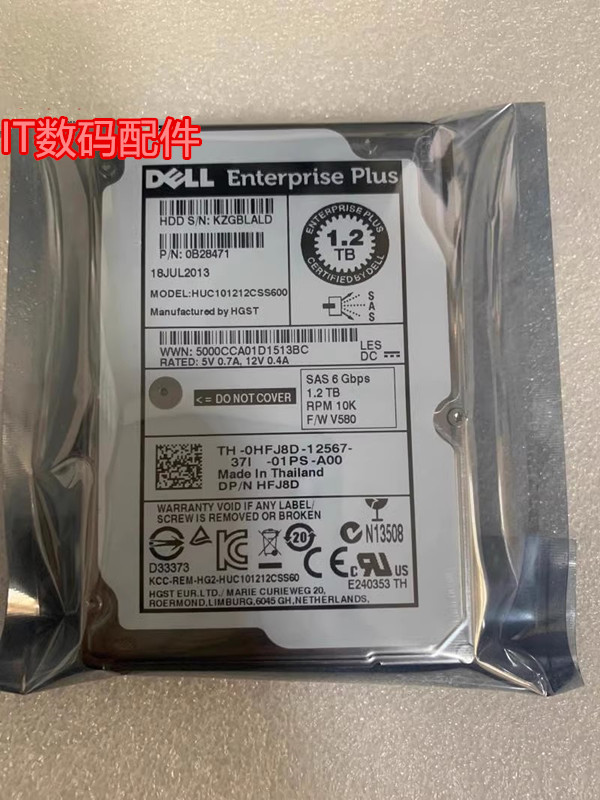 DELL SCV2020 SCV3020 SC4020 2.4T 10K 12G SAS 存储硬盘