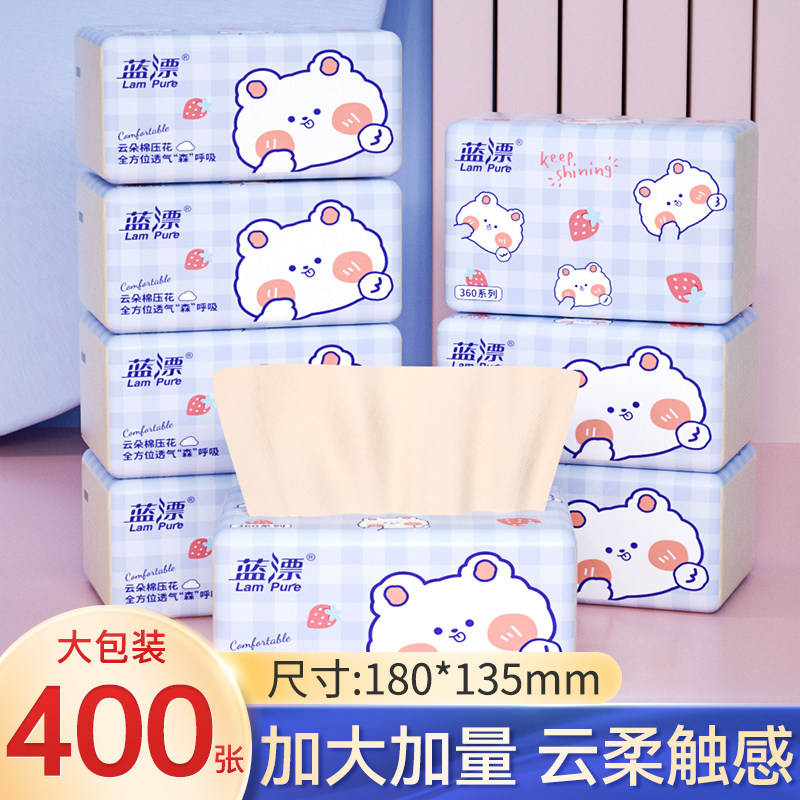 400张*3大包抽纸餐巾纸家用实惠装整箱批面巾纸卫生纸图片