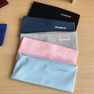 韩版时尚宽松字母发带女春夏季运动跑步束头套网红街头潮男发箍