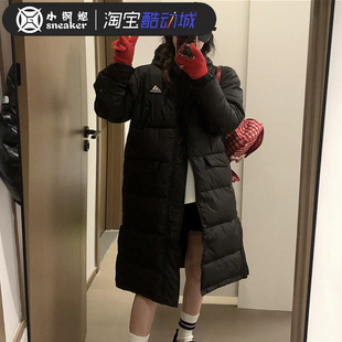 Adidas阿迪达斯秋冬男女同款黑色中长款运动保暖连帽羽绒服GK0664