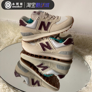 New Balance NB574 酒红女子复古百搭休闲时尚运动跑步鞋WL574RCF