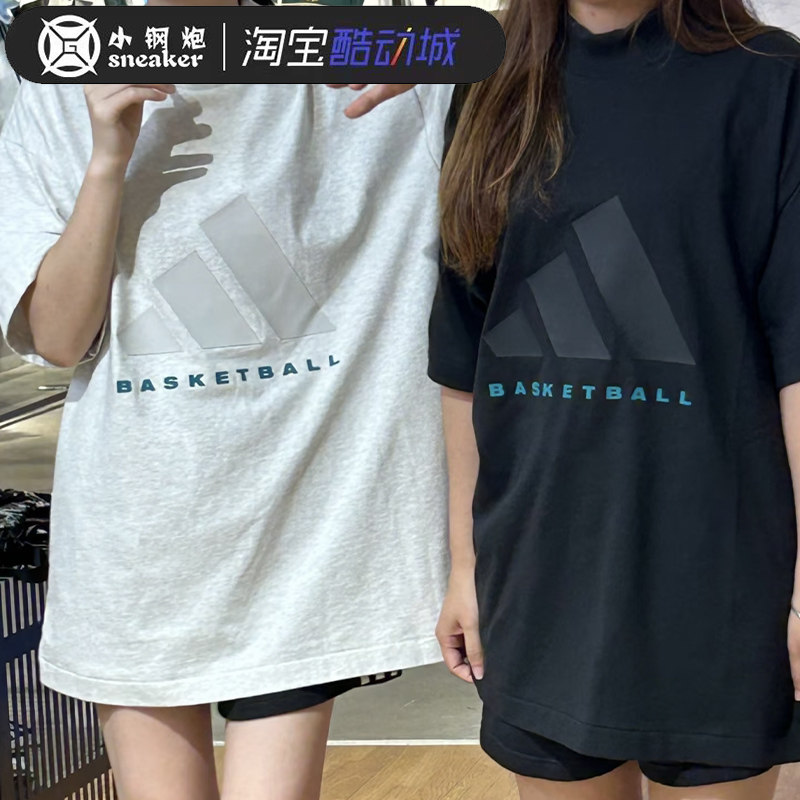 adidas阿迪达斯男女2025新款宽松大LOGO运动休闲短袖JE3762JN6073
