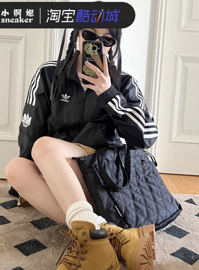 Adidas 阿迪达斯三叶草 男女装春秋款运动夹克外套套装 GN3535