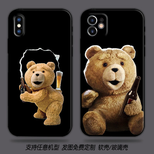 Ted泰迪熊适用苹果13max1211华为nova9p50三星s21小米12k40手机壳