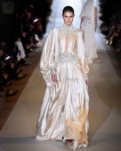 zuhairmurad春夏飘逸缎面婚纱 鱼尾轻纱迎宾纱礼服 新娘复古风个性