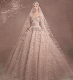 zuhair超重工奢华水钻梦幻公主蓬蓬婚纱 性感抹胸长拖尾婚纱主纱1