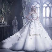 巴洛克复古宫廷公主风蓬蓬婚纱 齐地款 吊带拖尾出门纱礼服迎宾服