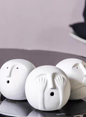 陶瓷摆件可爱卡通摆件客厅玄关电视柜装饰品创意礼品