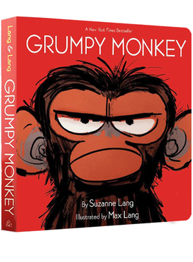 英文原版 暴怒猴 Grumpy Monkey 情绪暴躁的猴子 幼儿情绪管理纸板书 儿童用英语启蒙图画书