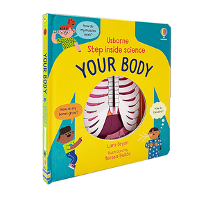 预售 Usborne出品 走进你的身体 英文原版 Step Inside Science: Your Booy 儿童科普绘本 知识类读物 英语早教启蒙洞洞纸板翻翻书