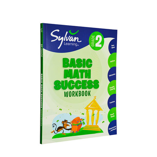 英文原版 Sylvan Learning 新版 Basic Math Success G2 小学二年级启蒙早教数学提高技巧