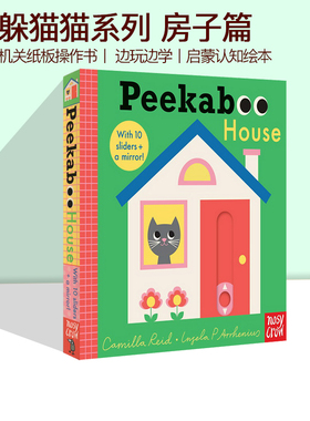 英文原版 Peekaboo House 躲猫猫系列 培养幼儿想象力 0-3岁儿童机关操作游戏书 Nosy Crow