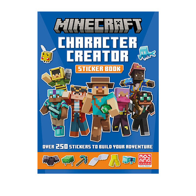 预售 我的世界 角色创建者贴纸书 英文原版 Minecraft Character Creator Sticker Book Mojang AB