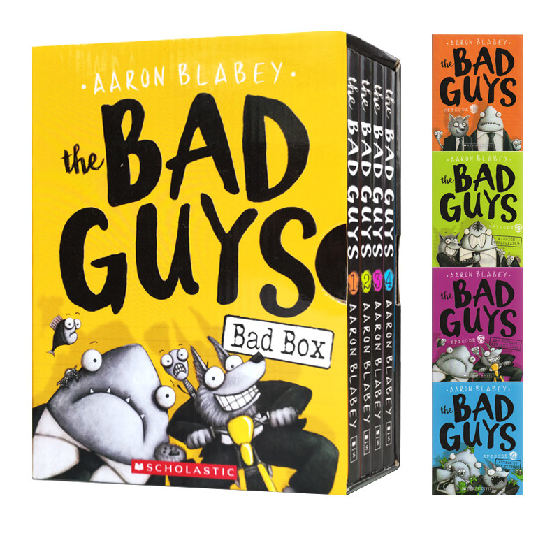 the bad guys the bad box 4册 我是大坏蛋 砍人先生儿童趣味漫画英语