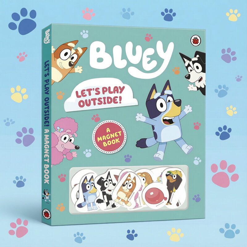 英文原版 Bluey Let's Play Outside! 小蓝狗布鲁伊 磁铁互动游戏书 我们去外面玩吧