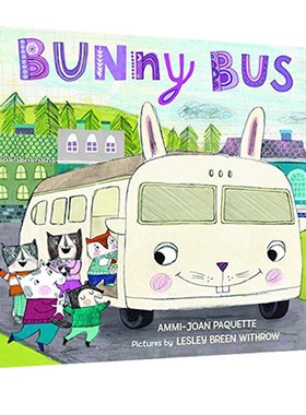 英文原版 Bunny Bus 精装 复活节绘本 儿童幽默图画故事书 Ammi-Joan Paquette