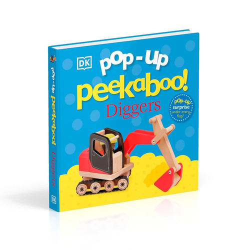 英文原版 DK Pop-Up Peekaboo! Diggers 躲猫猫 挖掘机立体翻翻纸板书 儿童英语启蒙 DK出品