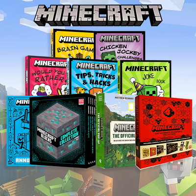 Minecraft Blocks我的世界方块图鉴 游戏完全攻略4册礼盒装Minecraft Joke Book我的世界笑话书 我的世界英文原版分级阅读游戏指南