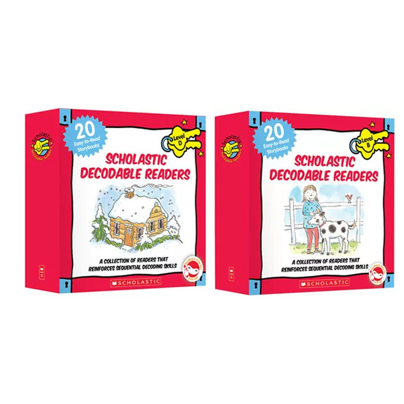 英文原版学乐点读版  Decodable Readers Box Set Level B  D 自然拼读初级盒装 40册 Phonics儿童初级学习英语分级绘本读物0-3岁