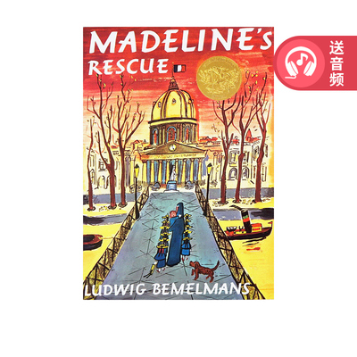 英文原版绘本 Madeline's Rescue 玛德琳的狗狗的救星  凯迪克金奖 廖彩杏书单 儿童儿童图画故事书