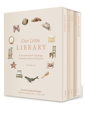 预售 我们的小冒险 Our Little Library: A Foundational Language Vocabulary Board Book 5册礼盒装 婴儿基础语言词汇表