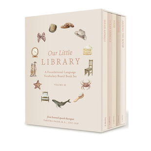预售 我们的小冒险 Our Little Library: A Foundational Language Vocabulary Board Book 5册礼盒装 婴儿基础语言词汇表