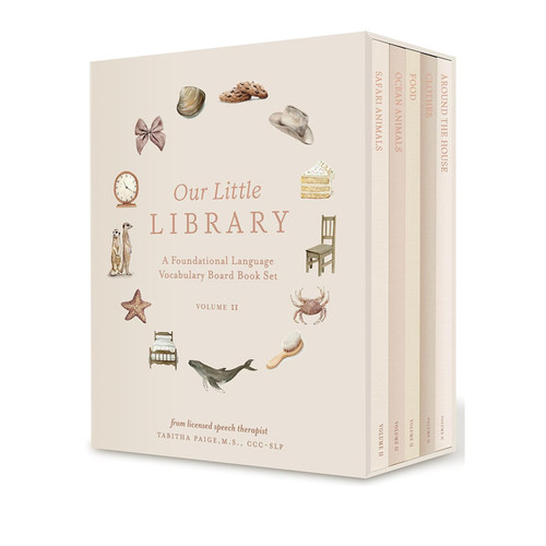 预售 我们的小冒险 Our Little Library: A Foundational Language Vocabulary Board Book 5册礼盒装 婴儿基础语言词汇表