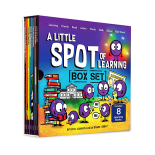 预售 英文原版 豆豆家族的魔法情商课 A Little SPOT of Learning 一点点学习 8册盒装 儿童创意启蒙绘本 情绪管理 学习技能