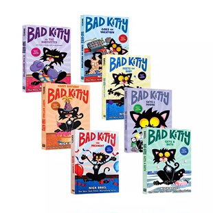 精装 少儿读物 全彩桥梁章节书 Kitty 小坏猫系列7册 Bad 中小学英语阅读提升 英文原版