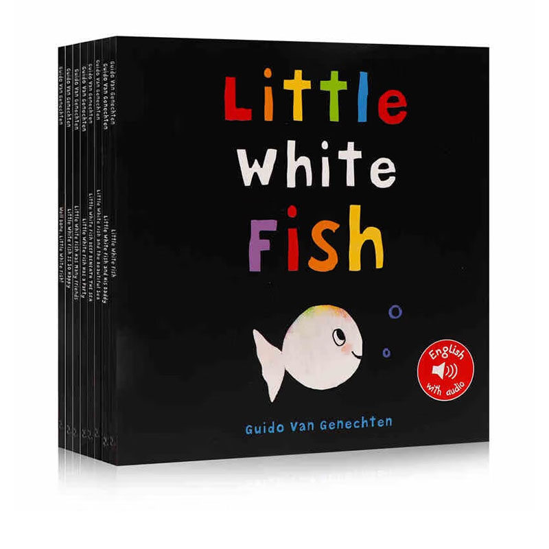 英文原版 Well Done, Little White Fish 小白鱼系列8册 扫码听音频 获奖绘本 儿童英语启蒙故事书 海洋动物 Guido Van Genechten