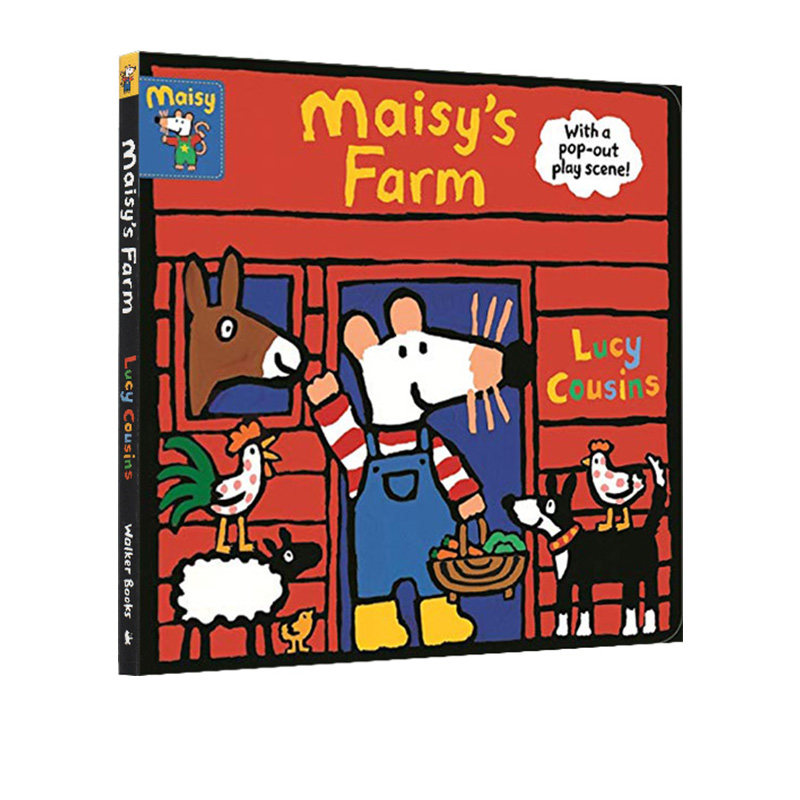 英文原版绘本 Maisy's Farm 小鼠波波的农场 亲子互动 with a pop-out play scene 立体游戏操作纸板书 作者Lucy Cousins