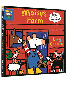 英文原版绘本 Maisy's Farm 小鼠波波的农场 亲子互动 with a pop-out play scene 立体游戏操作纸板书 作者Lucy Cousins